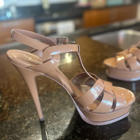 YSL patent leather tributes 105 platform sandals sz 39 - Picture 13 of 17